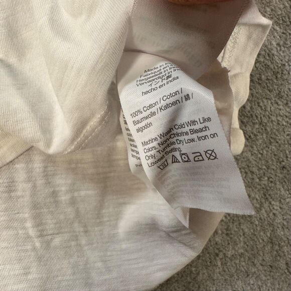 J.Crew Poplin Flutter Sleeve Tee Shirt Women's XL White Crew Neck BG881 - Picture 7 of 8